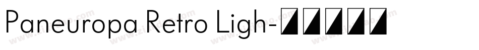 Paneuropa Retro Ligh字体转换